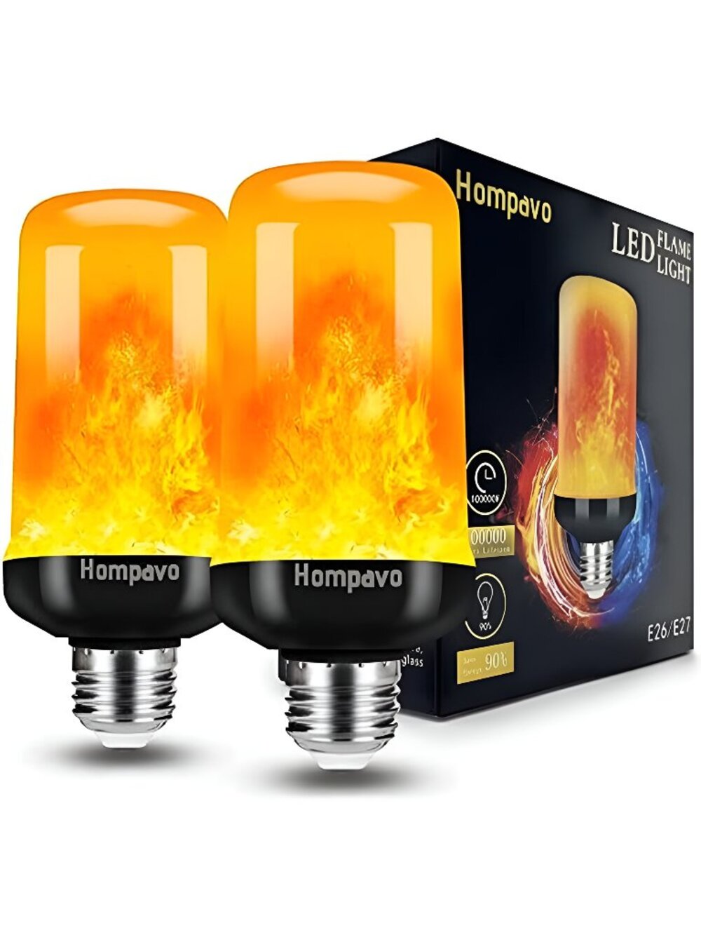 【Upgraded】 Flame Light Bulbs for Home Decor with Upside Down Effect